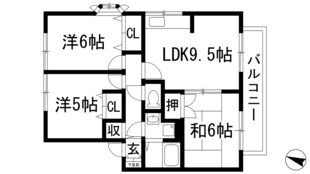 グランパルク向井C棟の物件間取画像